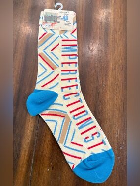 Blue Q Imperfectionist Socks Funny Quote